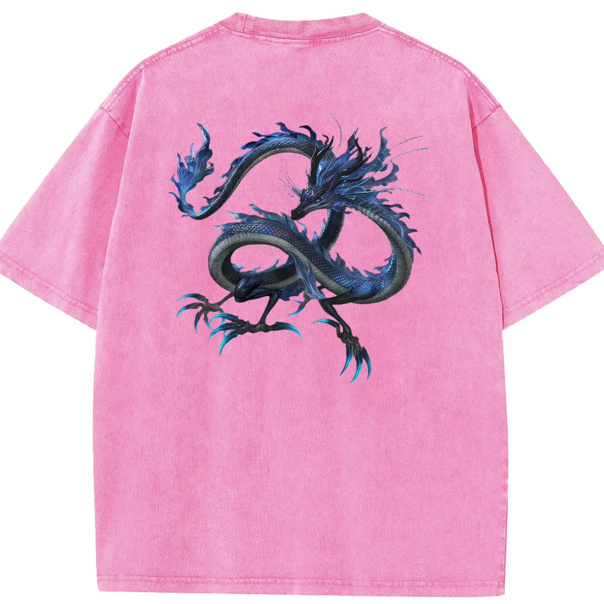 （画像用） Ne Zha 2 ナタ 魔童の大暴れ 綿100% ヴィンテージ風 半袖Tシャツ（背面プリント）